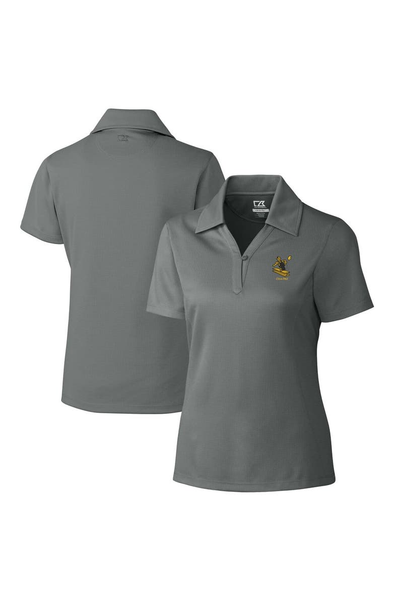 Cutter & Buck Women's Cutter & Buck Steel Pittsburgh Steelers Throwback Logo Genre DryTec Textured Polo, Main, color, 
