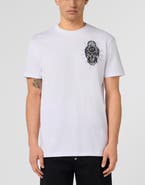 PHILIPP PLEIN Round Neck T-Shirt Chest Embroidery Skull Men