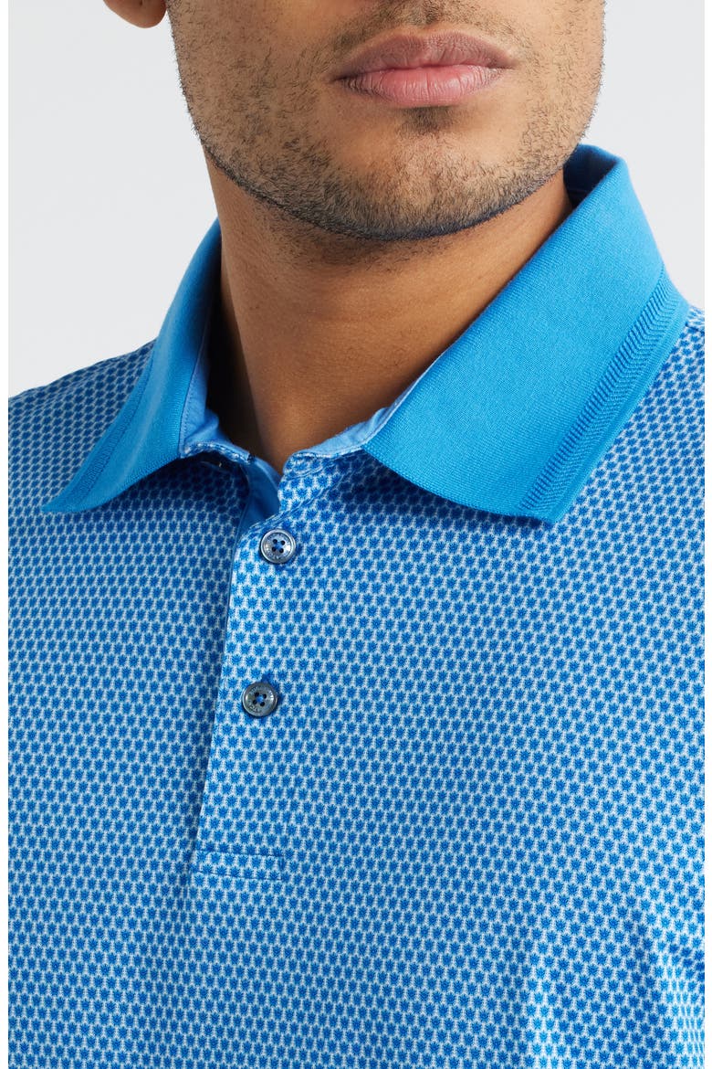 Vance OoohCotton® Microprint Polo, Alternate, color, CLASSIC BLUE
