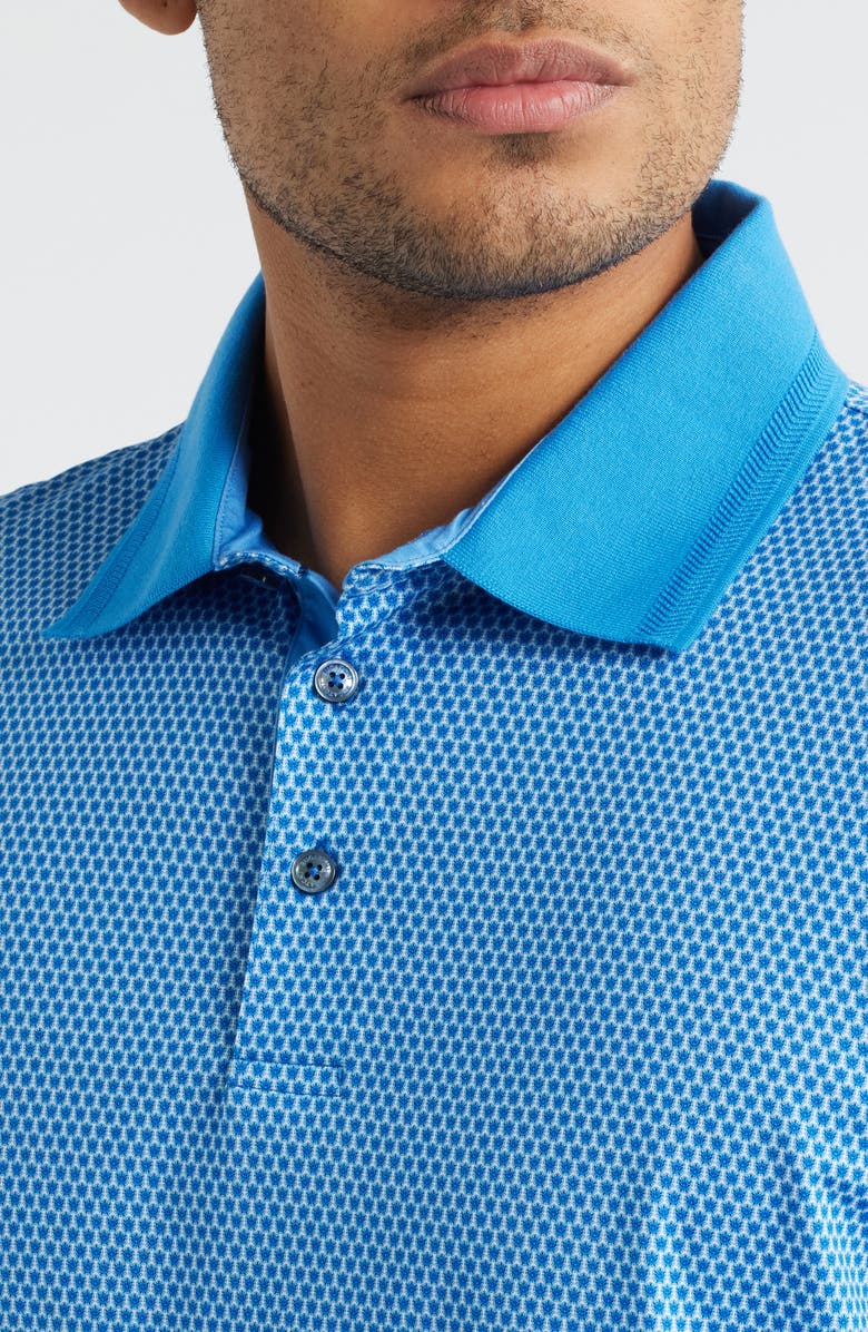 Bugatchi Vance OoohCotton<sup>®</sup> Microprint Polo, Alternate, color, Classic Blue