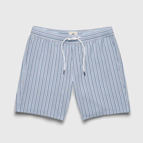 Jimmy 6.5" Seersucker Stripe Volley Swim Trunks