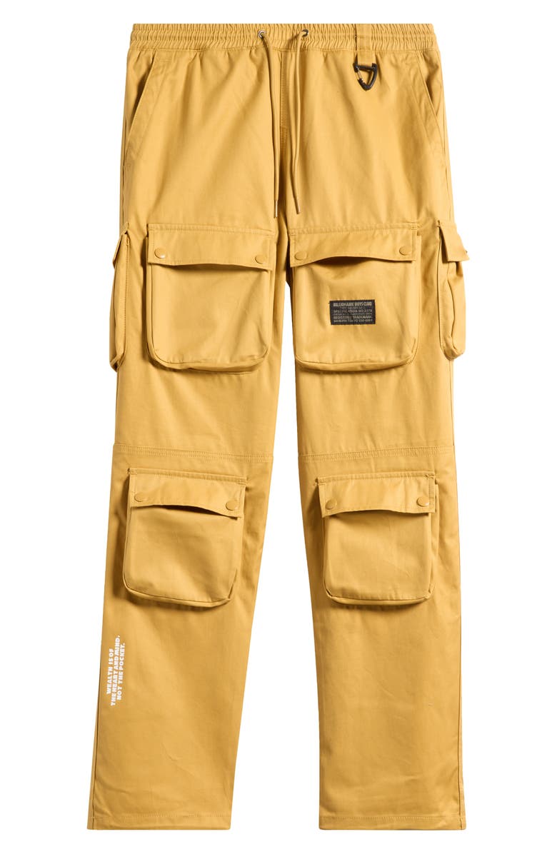 Billionaire Boys Club BB Hemisphere Cotton Twill Cargo Pants, Alternate, color, Honey Mustard