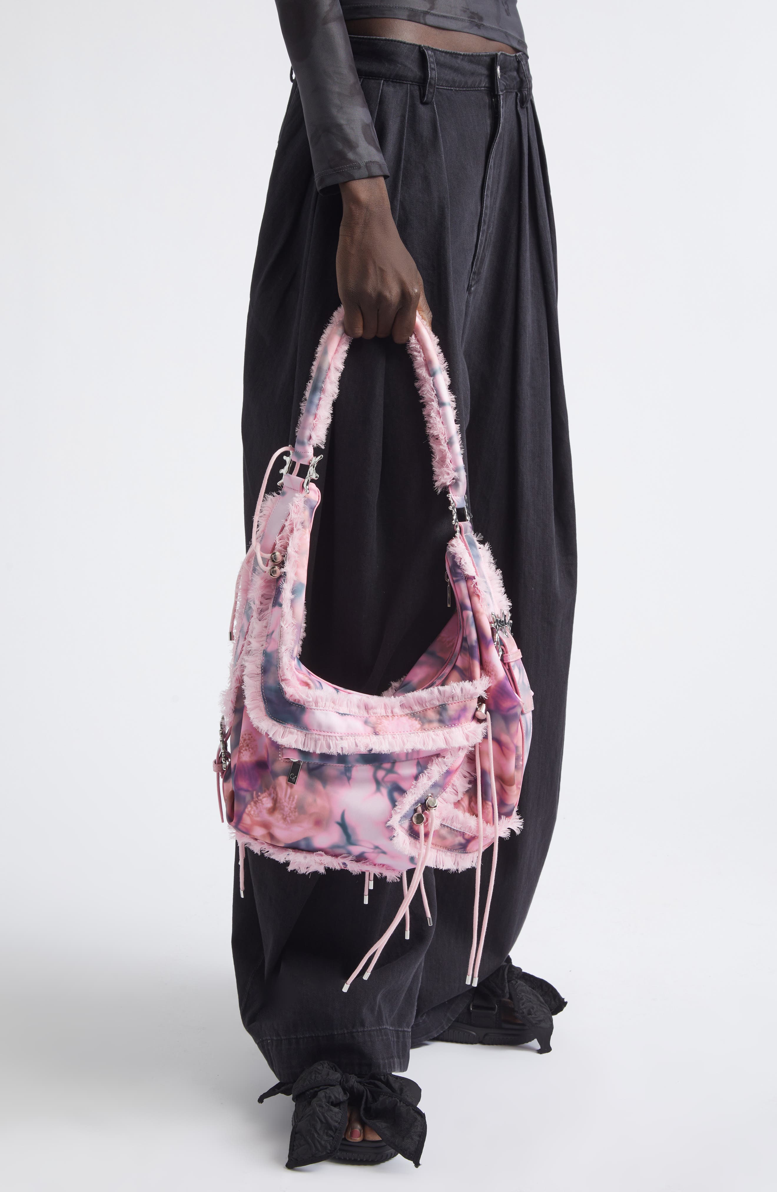x Collina Strada Star Mushy Bag, Alternate, color, PINK BARBED FLORAL