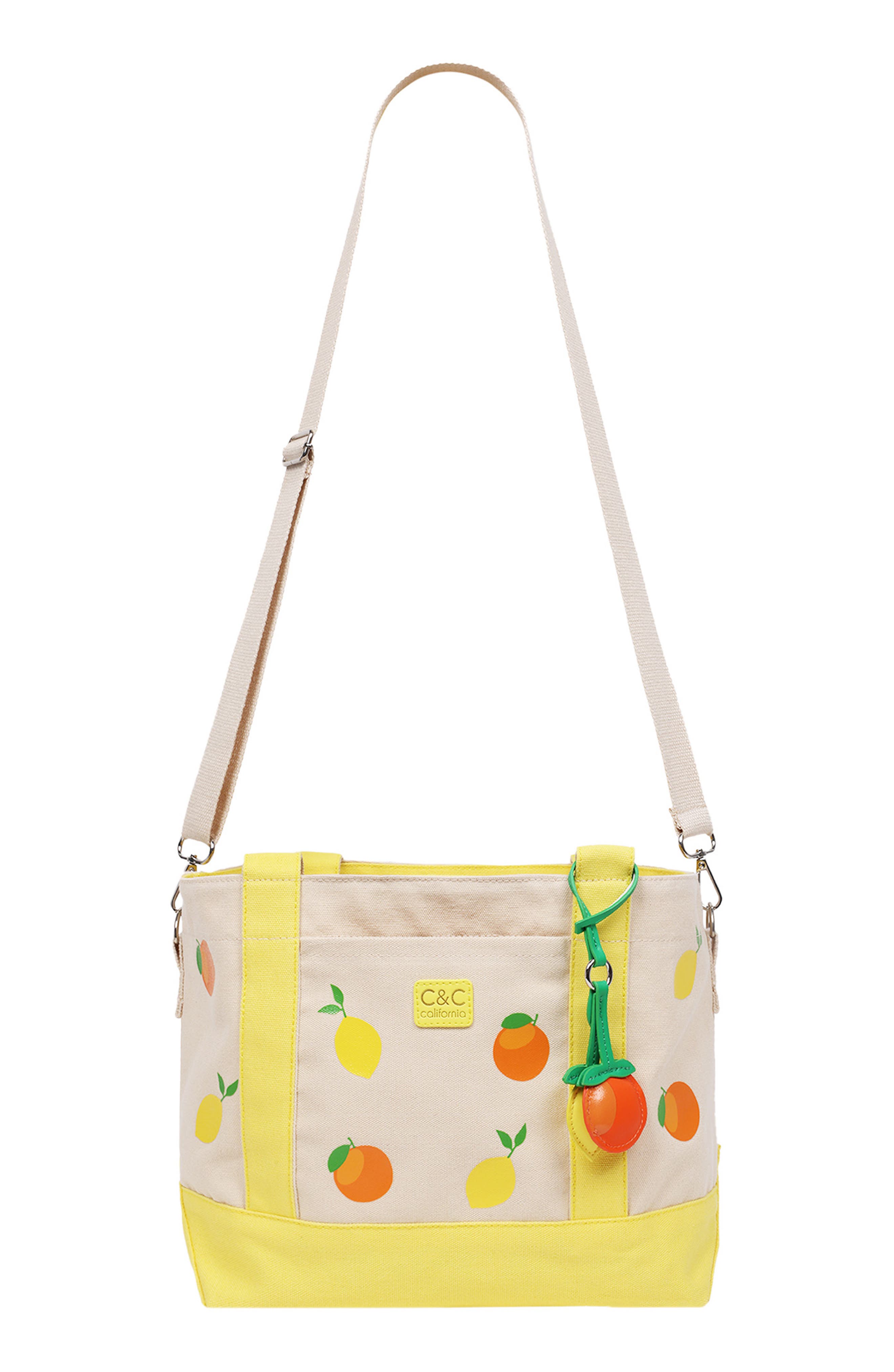 Citrus Fruit Tote Bag, Alternate, color, YELLOW