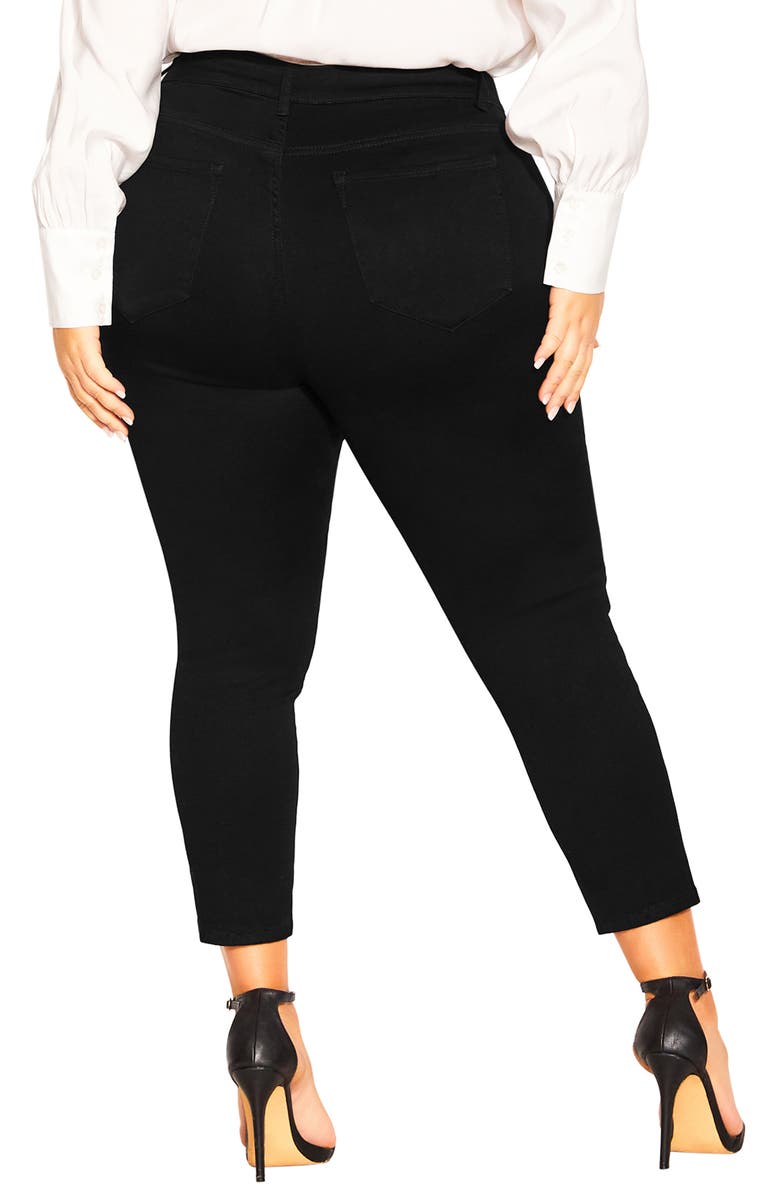 City Chic Harley Renegade High Waist Crop Skinny Jeans, Alternate, color,