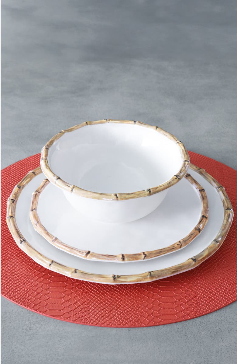 BEATRIZ BALL Collection Vida Cane Cereal Bowl, Set of 4, Alternate, color, White