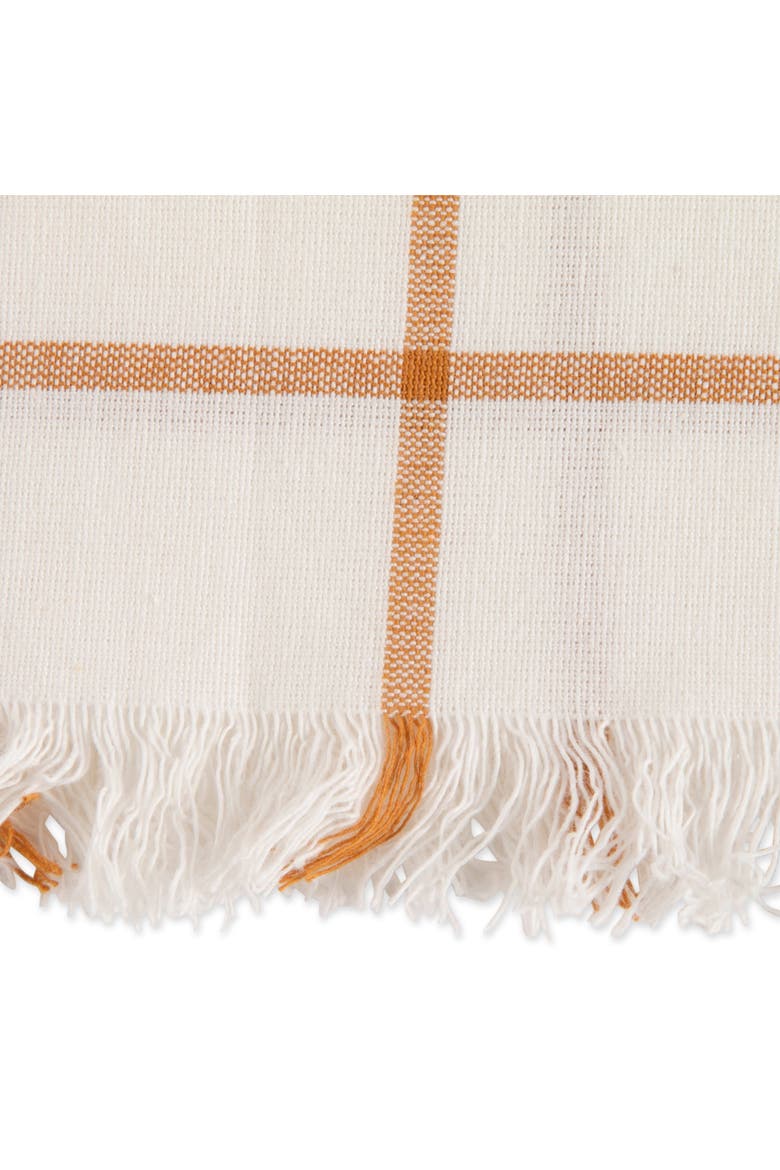 Honey Gold Check Fringed Napkin Set/6, Alternate, color, Honey Gold