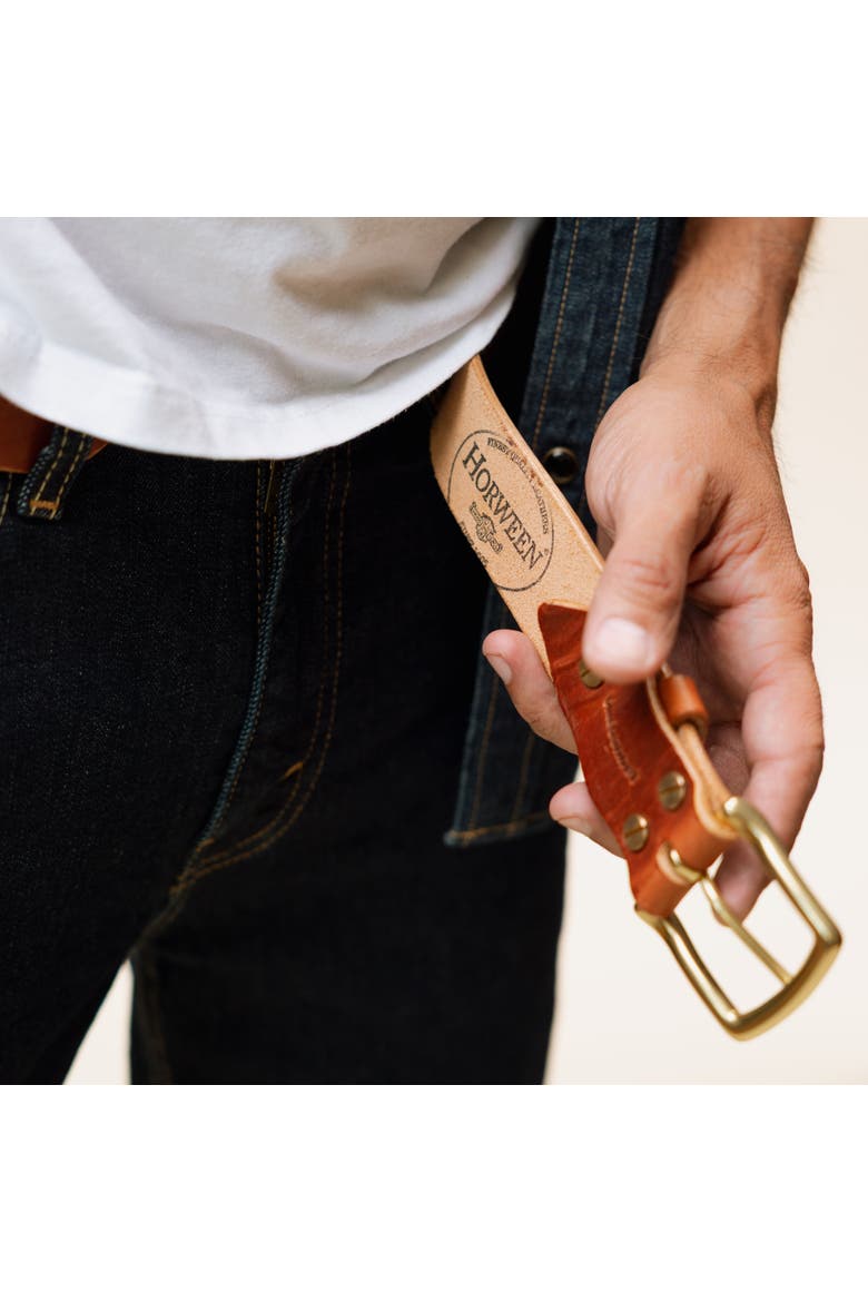 The Companion Horween Leather Belt, Alternate, color, English Tan