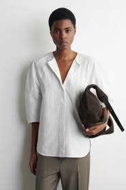 COS Sculptural Pima Cotton-Poplin Blouse