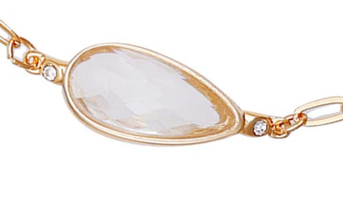 Vince Camuto Crystal Station Necklace In Gold Tone