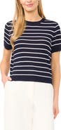Halogen® Stripe Crewneck Sweater