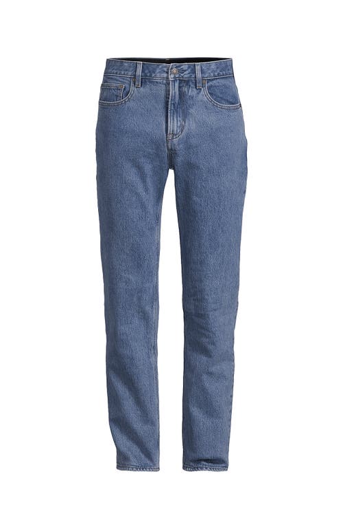Lands' End Stretch Comfort Waist Classic Fit Flannel Lined Jean In Blue