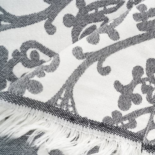 Olive And Linen Olive & Linen Simla Blanket In Gray