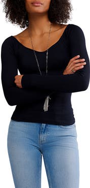 Free People Rib Long Sleeve Top