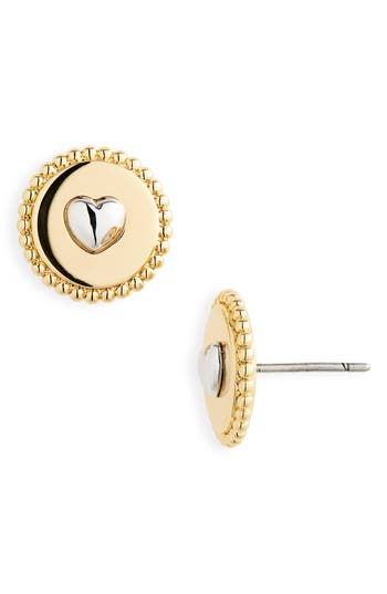 Kate Spade New York Heartful Stud Earrings In Gold