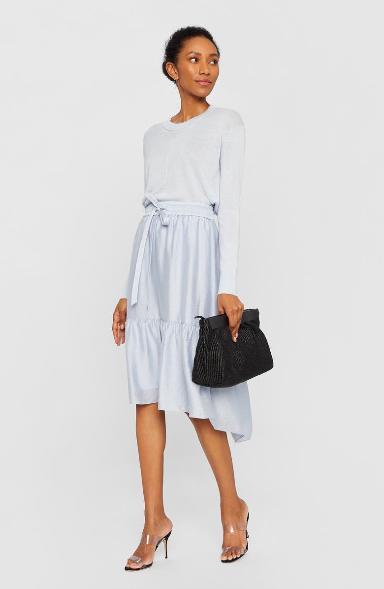 Club Monaco Tiered High-Low Skirt, Alternate, color, 