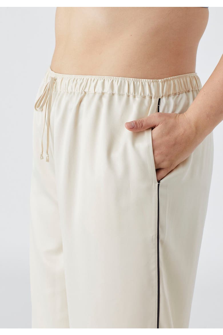 The Pajama Set Recycled Satin, Alternate, color, PEARL