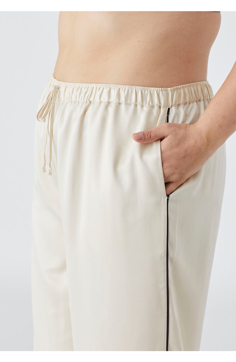 CUUP The Pajama Set Recycled Satin, Alternate, color, Pearl