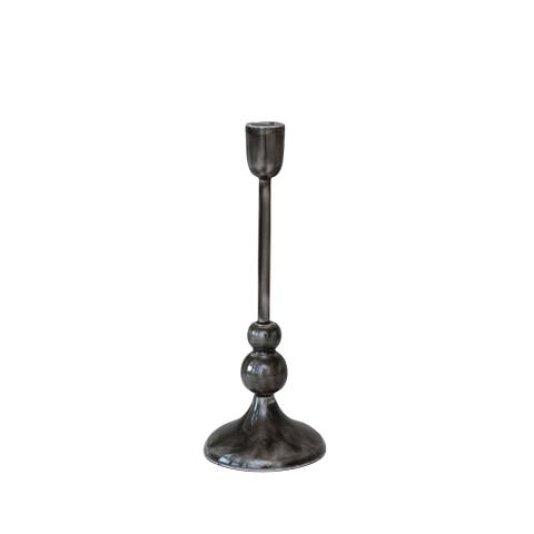Enameled Aluminum Taper Holder, Gunmetal Color