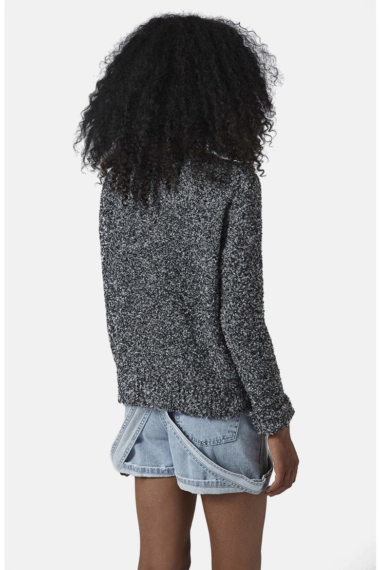 Slouchy Bouclé Sweater, Alternate, color, GREY
