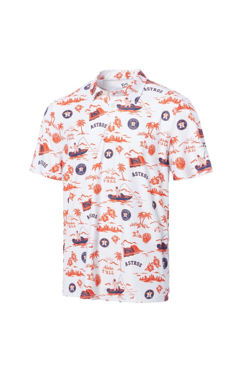 Reyn Spooner Men's Reyn Spooner  White Houston Astros Pua Performance Polo, Alternate, color, White