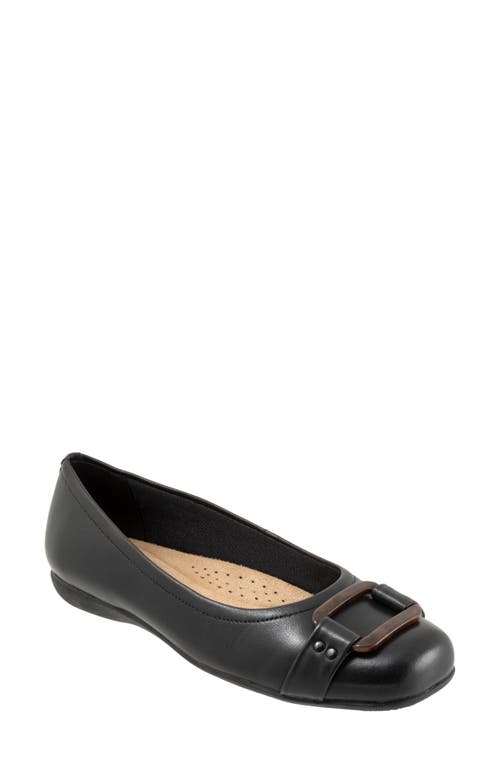Trotters Sizzle Signature Flat In Black/tortoise