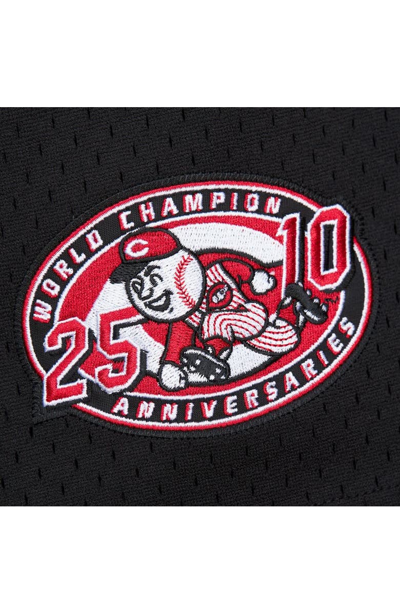Mitchell & Ness Men's Mitchell & Ness Ken Griffey Jr. Black Cincinnati Reds Cooperstown Collection Mesh Batting Practice Button-Up Jersey, Alternate, color, 