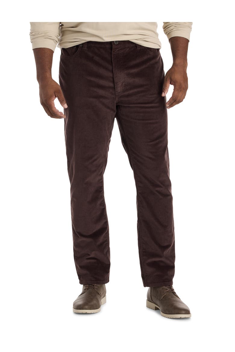 Big & Tall 5-Pocket Comfort Corduroy Pants, Main, color, SEAL BROWN