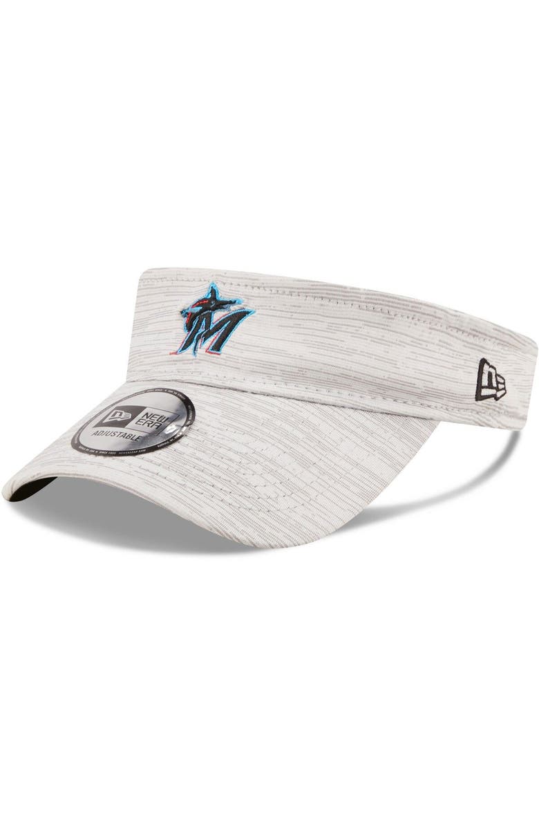 New Era Men's New Era Gray Miami Marlins Distinct Visor, Main, color, Gray