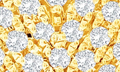 Suzy Levian Diamonds 14k Gold Diamond Pavè Heart Stud Earrings In Yellow