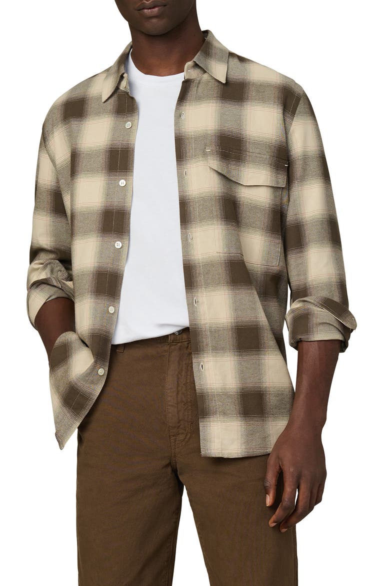 The Reynolds Plaid Cotton Button-Up Shirt, Main, color, BUNGEE PLAID