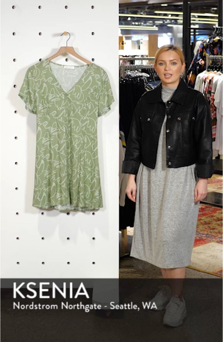 Button Up Tie Back Minidress, sales video thumbnail