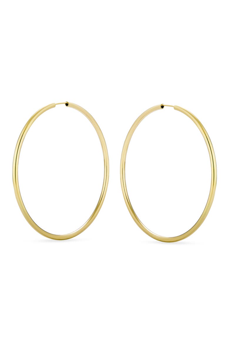 Set of 2 Minimalist Hoop Earrings, Alternate, color, GOLD