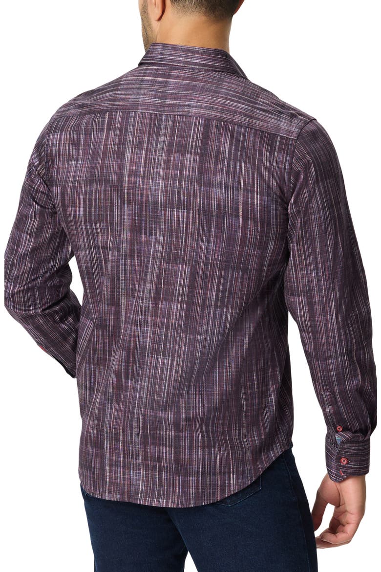 Tyler Long Sleeve Button Up Shirt, Alternate, color, BURGUNDY