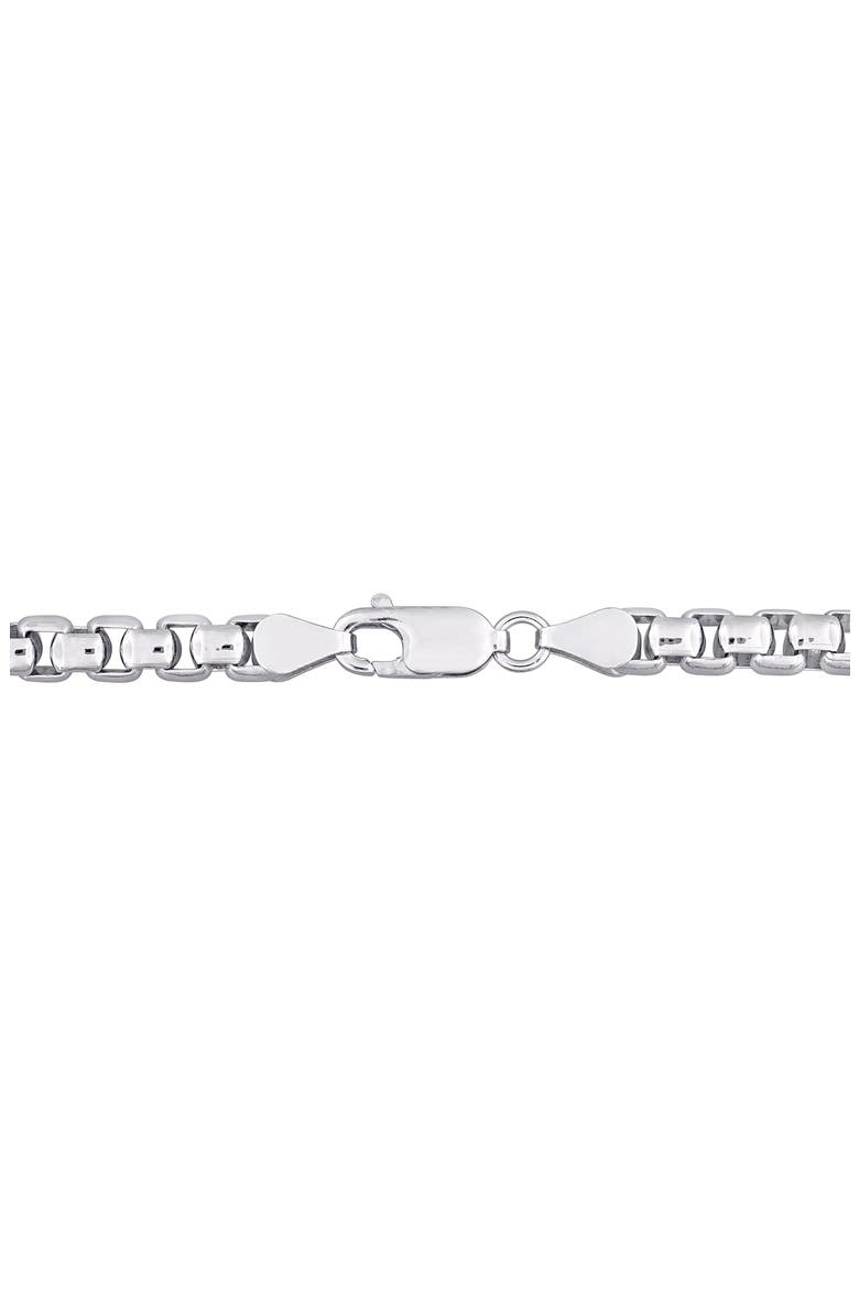 Sterling Silver Box Link Chain Necklace, Alternate, color, SILVER