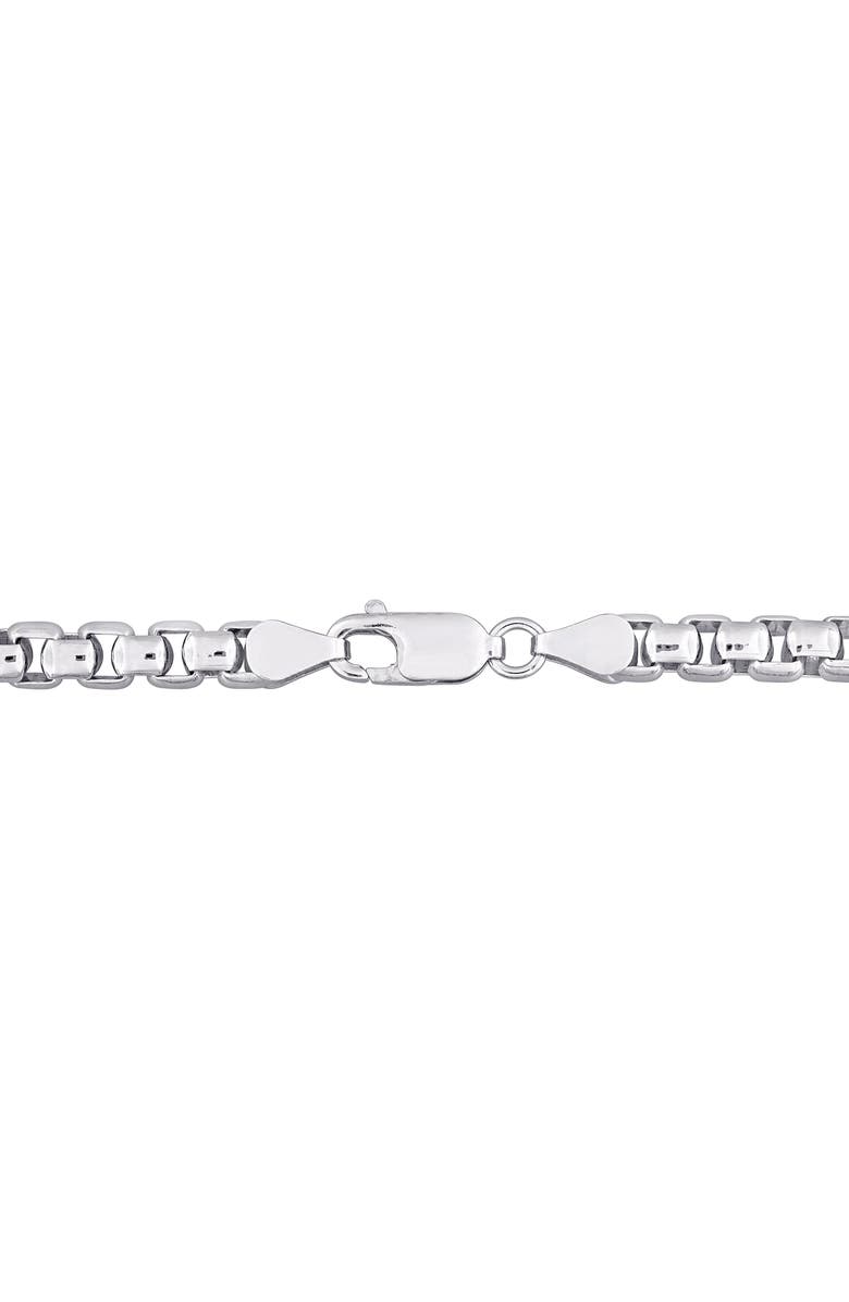 DELMAR Sterling Silver Box Link Chain Necklace, Alternate, color, Silver