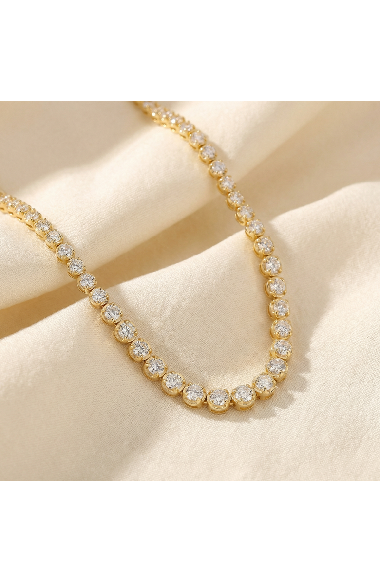 Bliss Diamond 11 1/2Ct Graduated Diamond Tennis Necklace 14k Gold Lab Grown, Alternate, color, 14K Yellow Gold