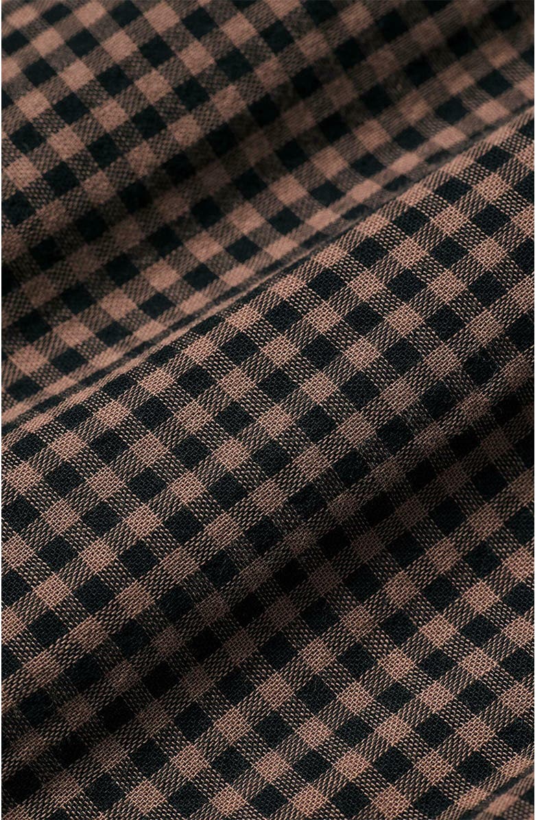 Pact Organic Cotton Coastal Double Gauze Poet Sleeve Dress, Alternate, color, Autumn Gingham