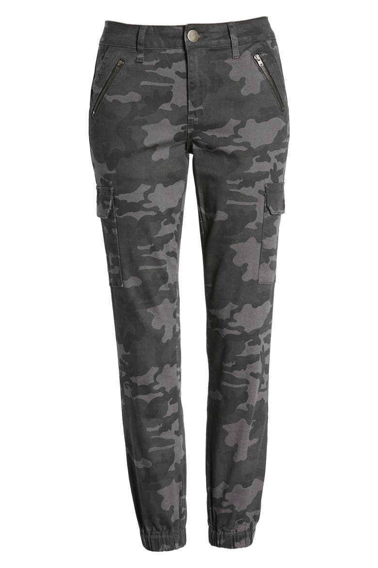 Camo Zip Pocket Denim Joggers, Alternate, color, GREY