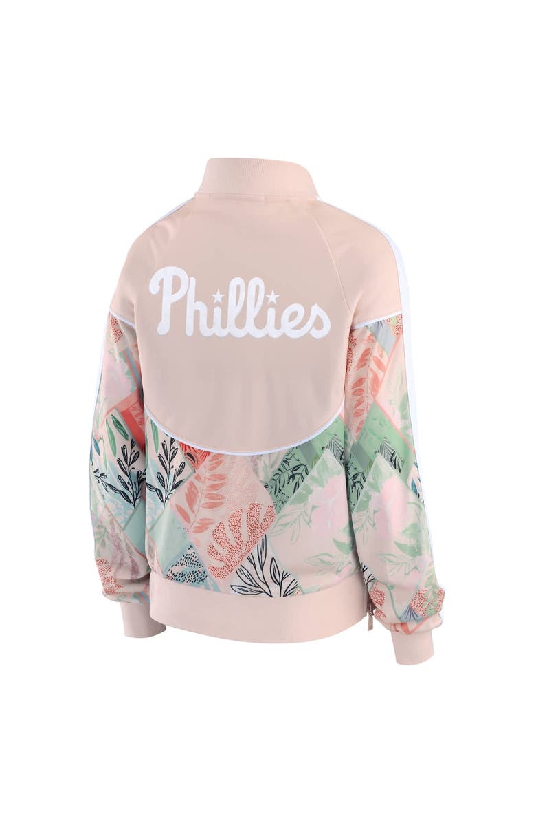 WEAR by Erin Andrews Women's WEAR by Erin Andrews Sand Philadelphia Phillies Raglan Full-Zip Track Jacket, Alternate, color, Sand
