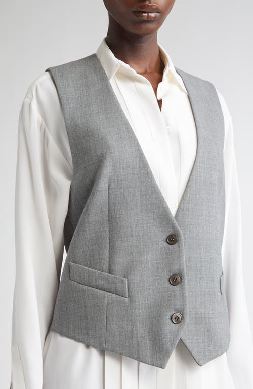 Michael Kors Collection Stretch Virgin Wool Vest In Gold