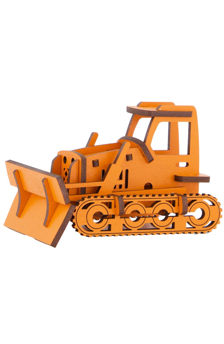 Little & Wood Woodlet Bulldozer 3D Wooden Kit set, Ages 6+, Main, color, Multicolored