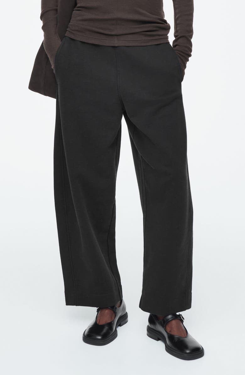 COS Organic Cotton Blend Barrel Leg Sweatpants, Main, color, 