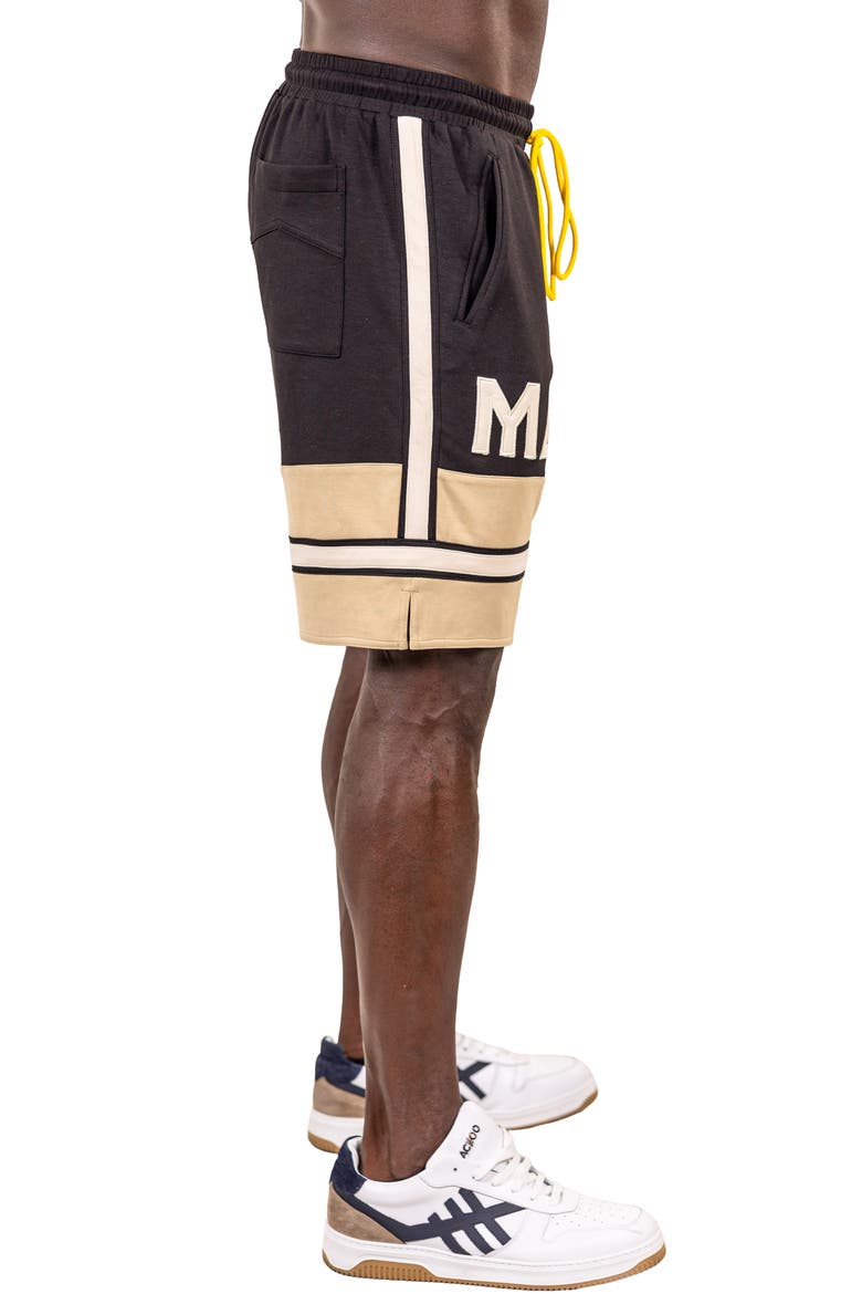 Marthyr Logo Graphic Shorts, Alternate, color, BLACK