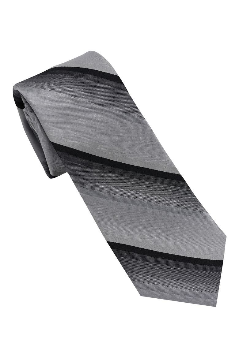 Bold Stripe Tie, Main, color, BLACK/CHARCOAL