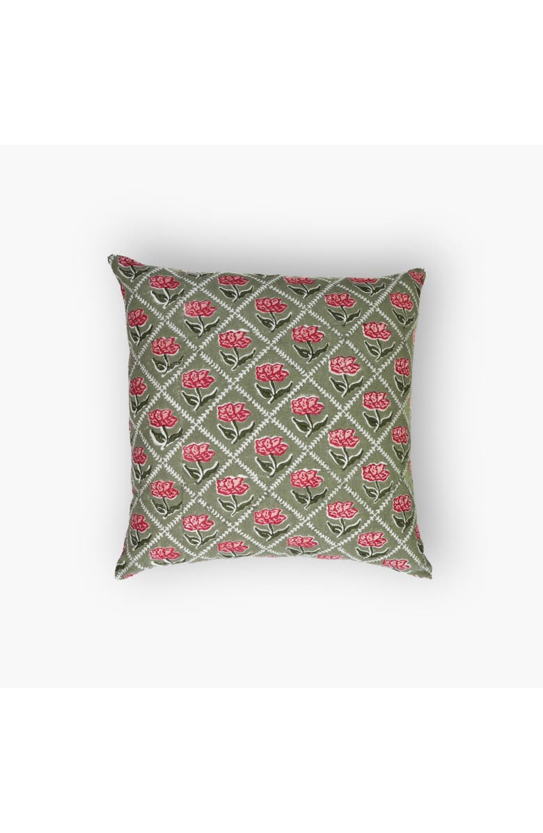 Banyan & Birch Noor Throw Pillow Cover, Main, color, Olive & Pink