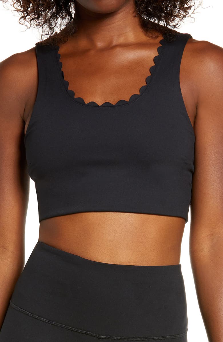 Zella Scalloped Studio Lite Bra, Main, color, 