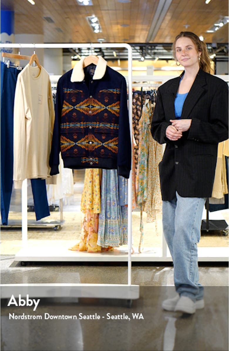 Jacksonville Wool Coat with Faux Shearling Collar, sales video thumbnail