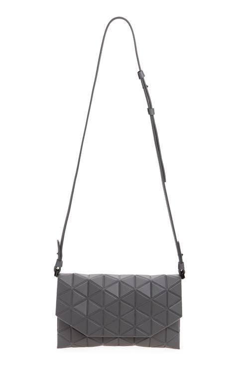 Tonneau Matte Black Crossbody Bag
