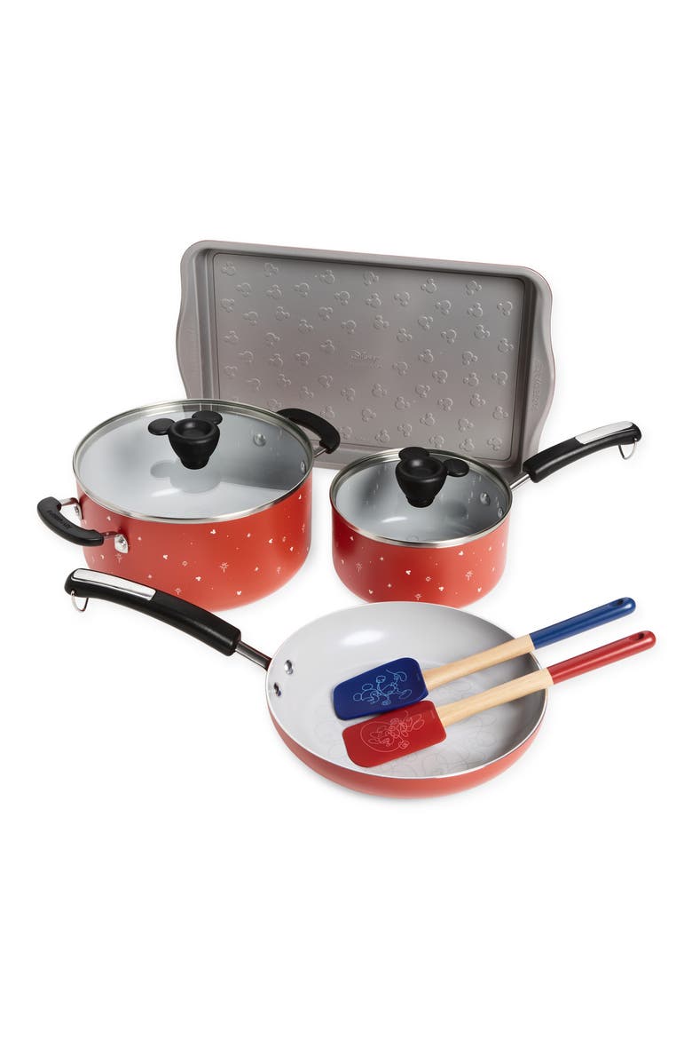 8-Piece Cookware Set, Main, color, RED